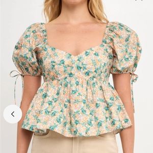 NWT English Factory Puff Sleeve Top